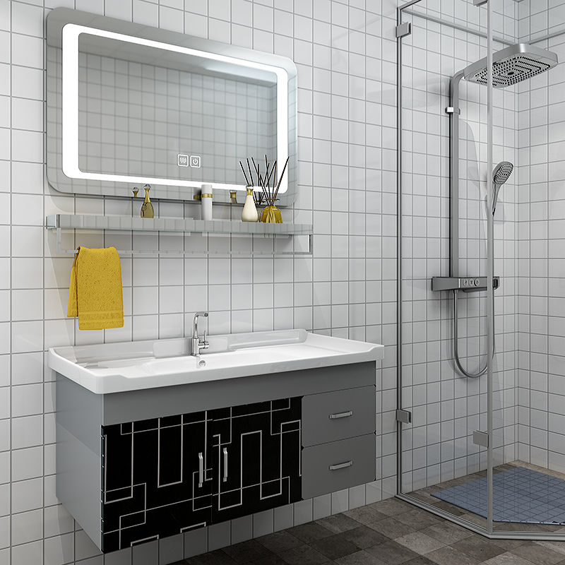 toto不锈钢卫浴室吊柜柜组合洗手池洗脸现代简约卫生间厕所洗漱台盆