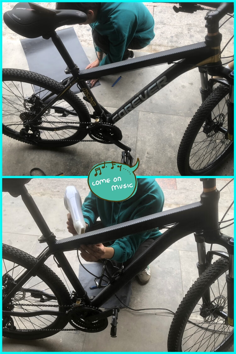 自行车变色龙贴膜 赛车碳纤维贴纸 单车划痕遮挡电动车车身改色膜