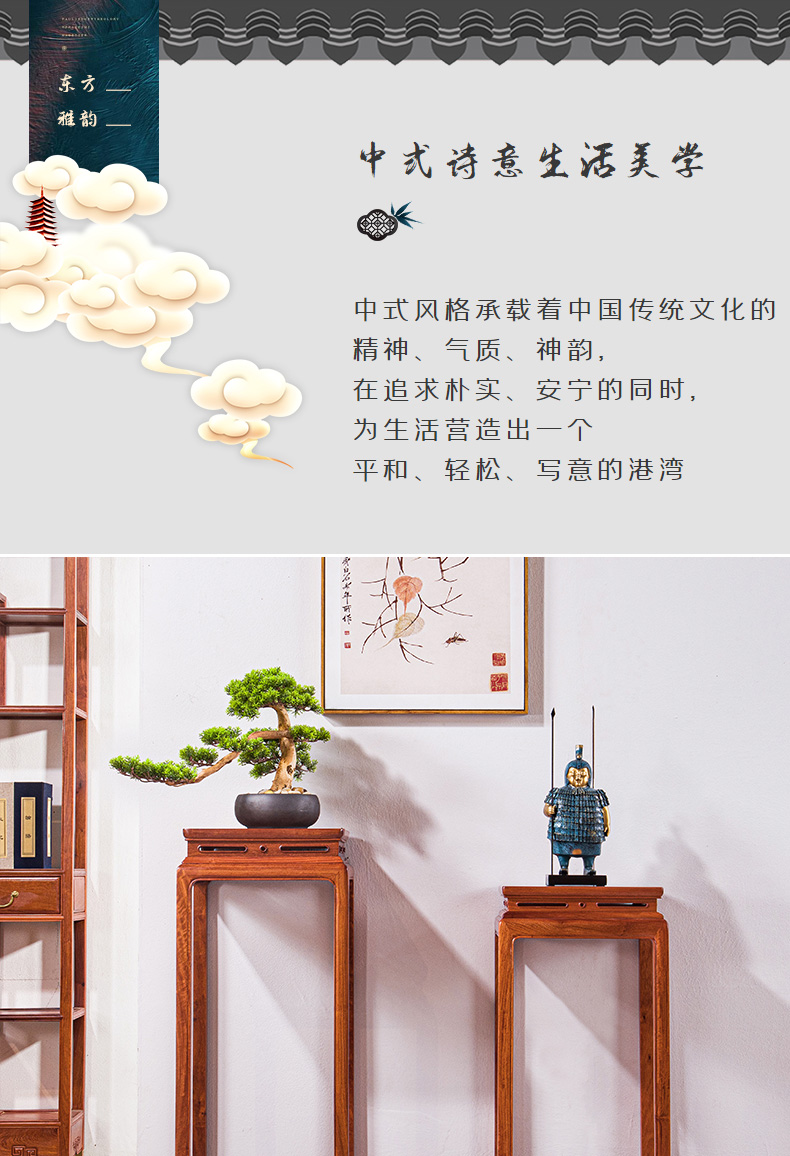贡艺名居 红木家具缅甸花梨（学名：大果紫檀）花架实木置物中式花几客厅落地式鱼缸花盆架 85小号(长36*宽36*高85)