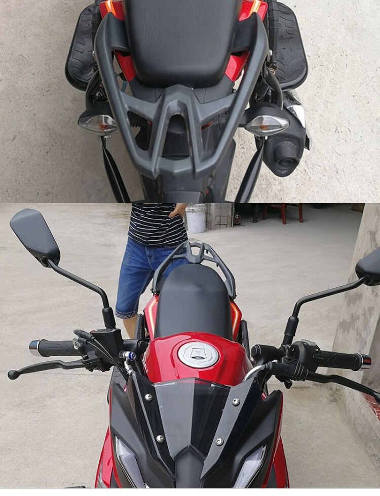 适用于豪爵df150改装 hj150-12侧翻货架脚踏板大货架载物架大脚蹬 尾