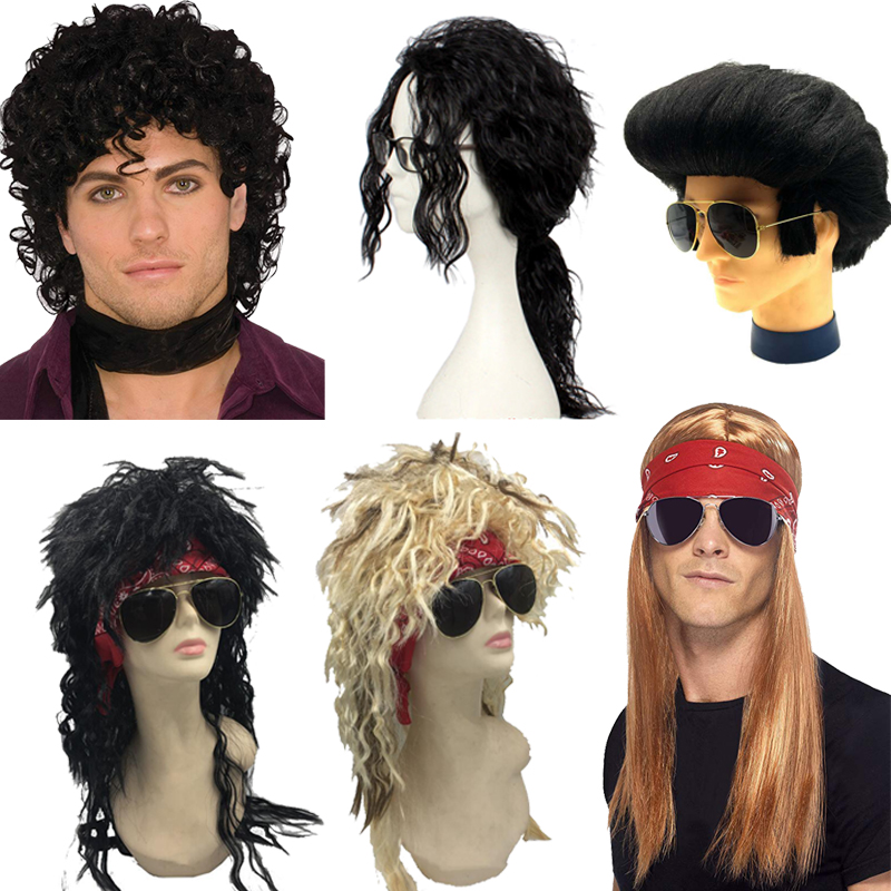 天使丝丝猫王cosplay摇滚歌手爆炸头复古卷发小品道具搞笑派对舞会