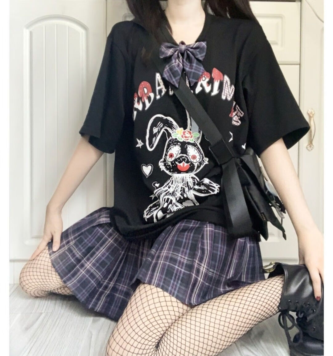 黑丝渔网袜jk网红流行袜性感黑色网格连裤袜长筒网袜 黑色小网 均码80