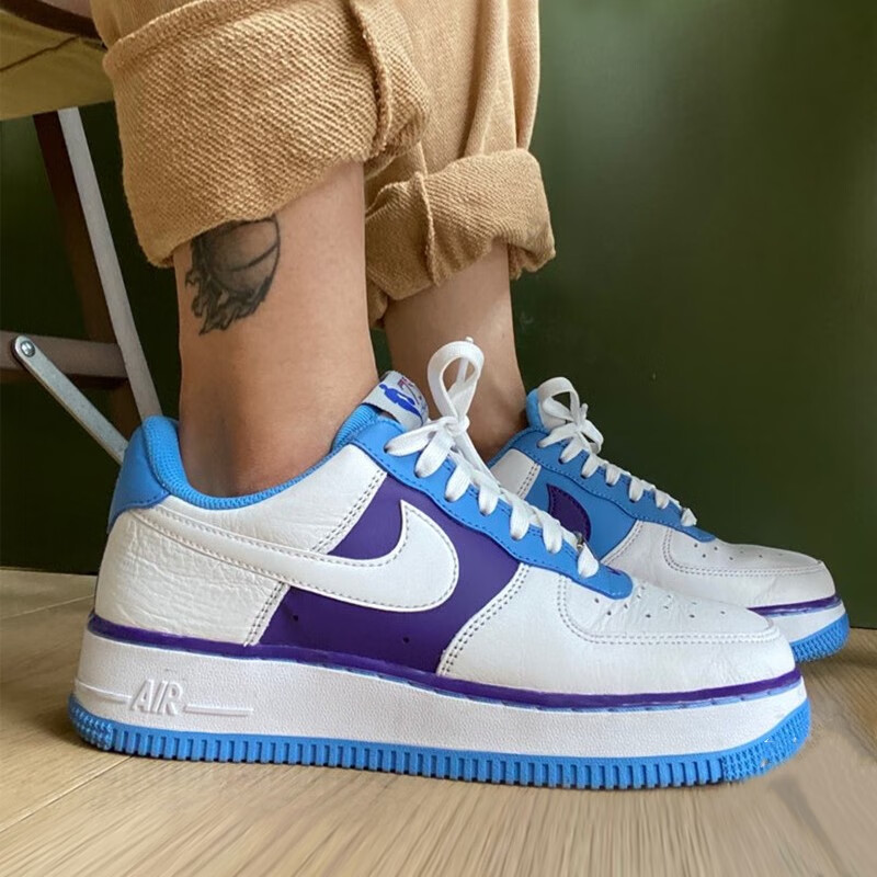 nike air force 1 low af1白蓝紫nba联名空军一号板鞋 dc8874-101 40