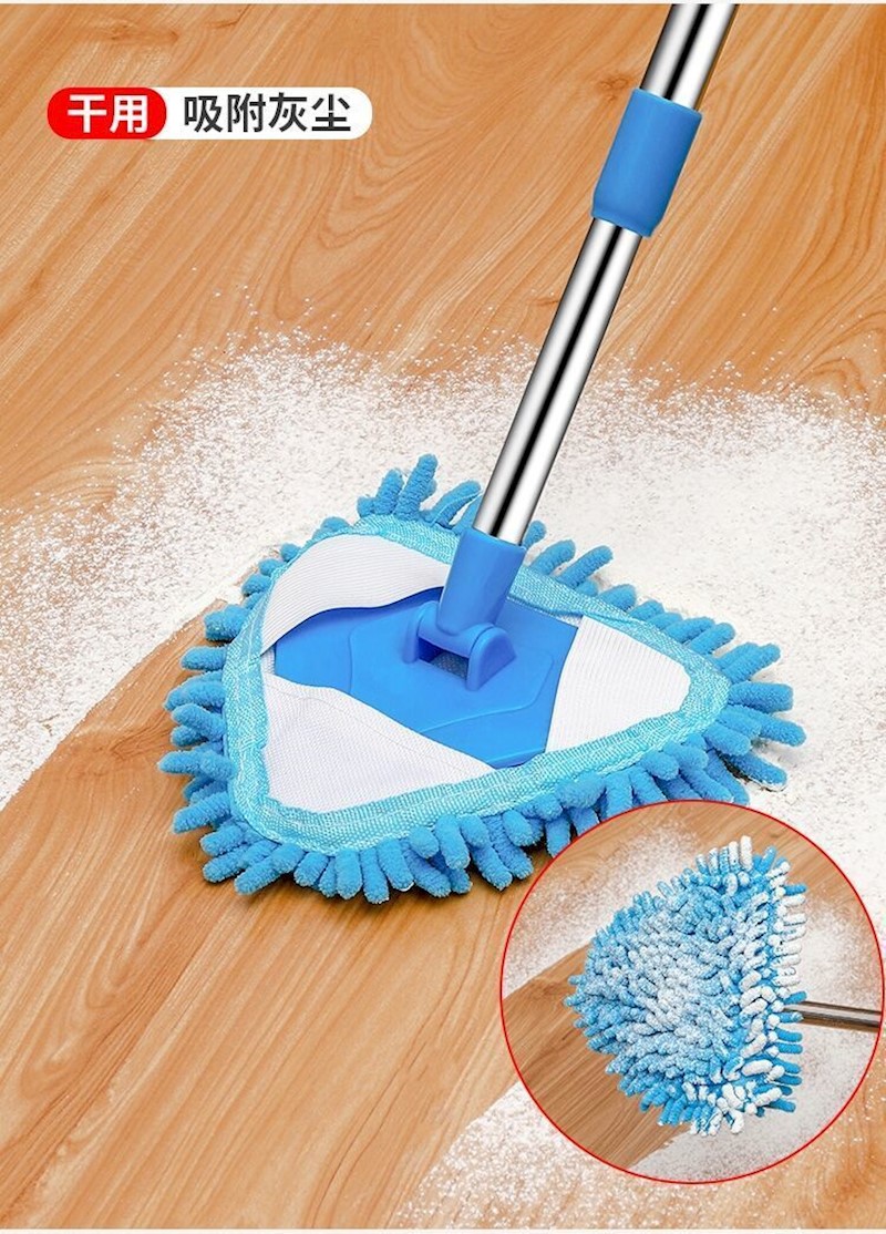 迷你小拖把万能小拖把雪尼尔三角形擦地懒人拖把天花板清洁神器雪尼尔