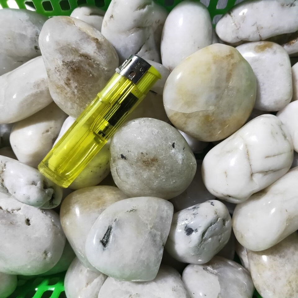 雨花石细烟南京500白色天然鹅卵石抛光雨花石水培郁金香鱼缸造景铺路