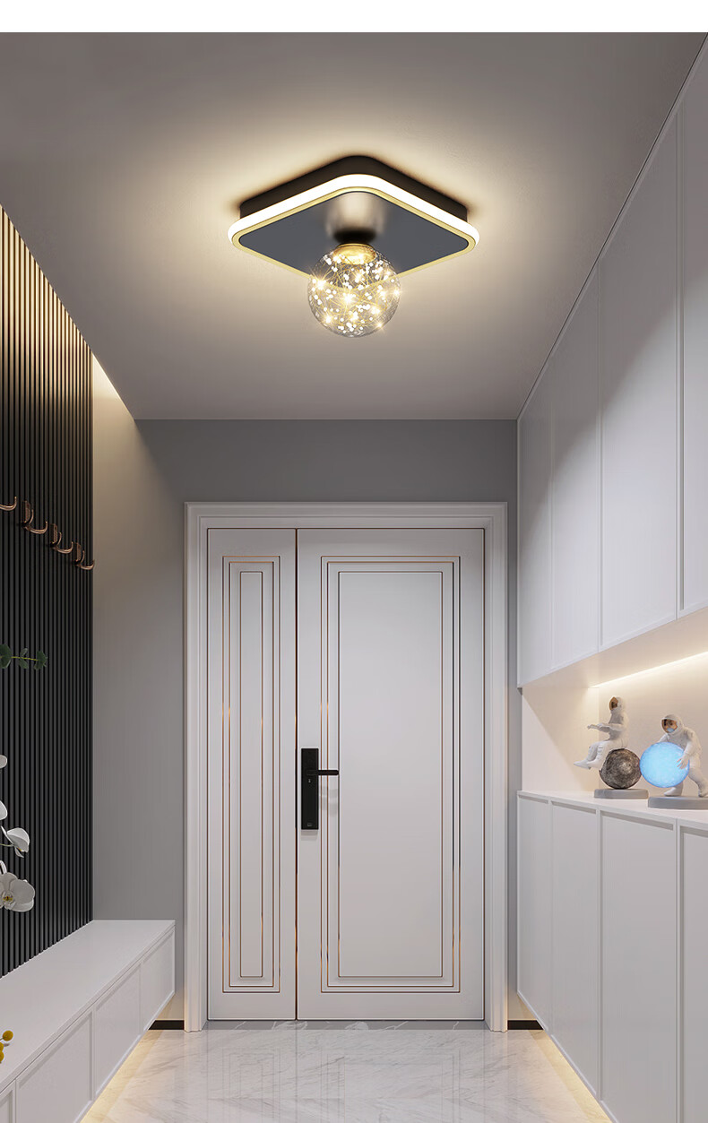 fgacct2021款新款创意黑色满天星过道灯明装走廊灯入户门厅简约现代