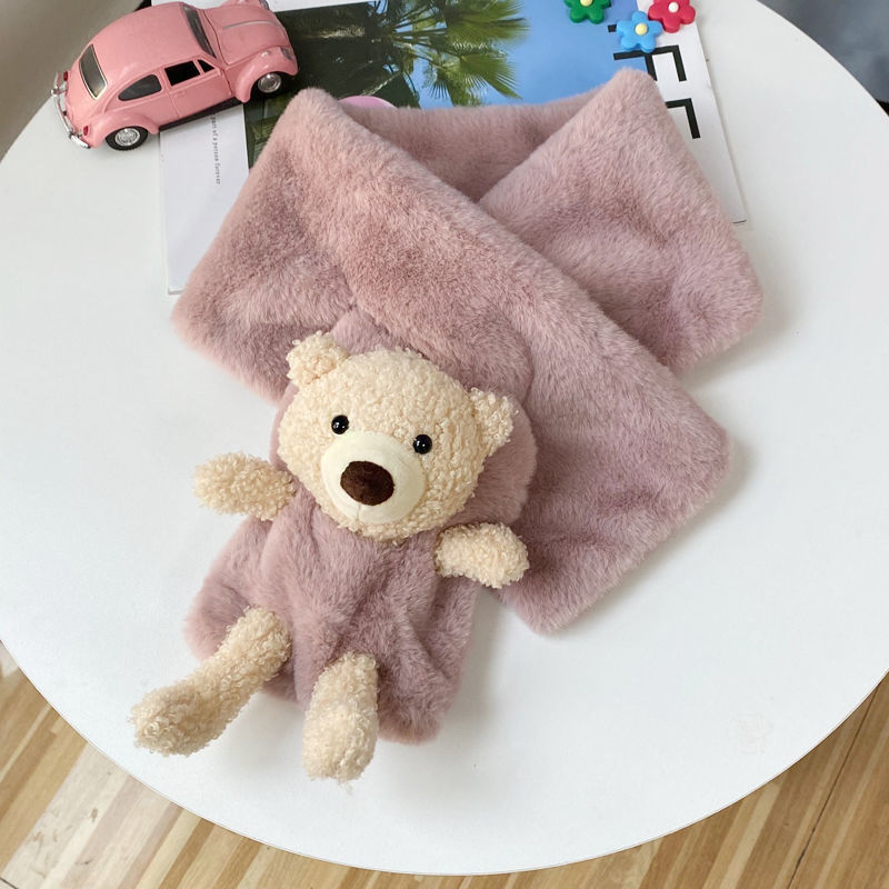 蜜丝刘新品小熊围巾小熊围巾女冬季可爱时尚百搭网红款抖音日系学生