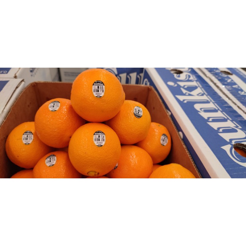 美国新奇士sunkist黑标3107脐橙甜嫩多汁新鲜橙子10斤装发顺丰75mm含
