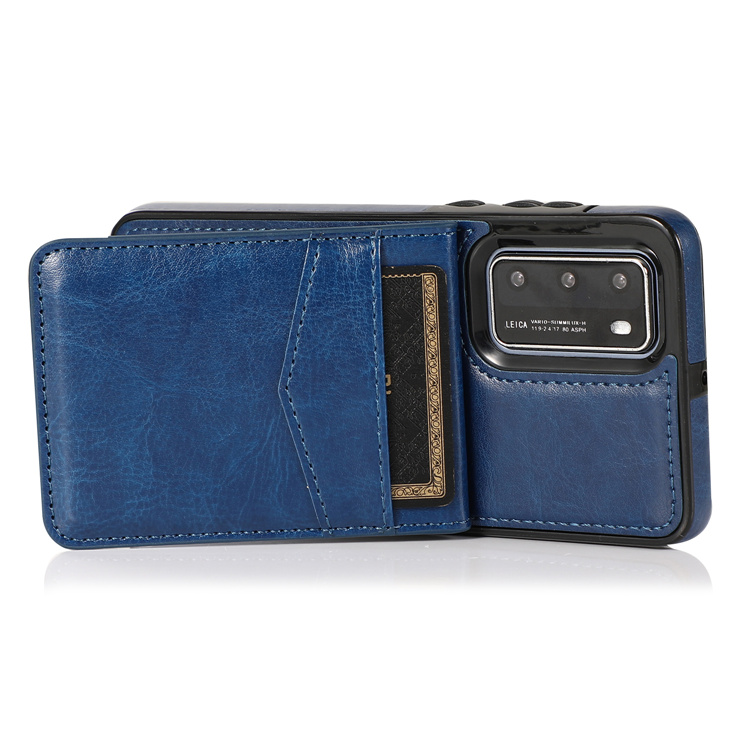 圣德伦华为p40防摔手机壳卡包可放公交卡p40pro皮套插卡带支撑架卡套