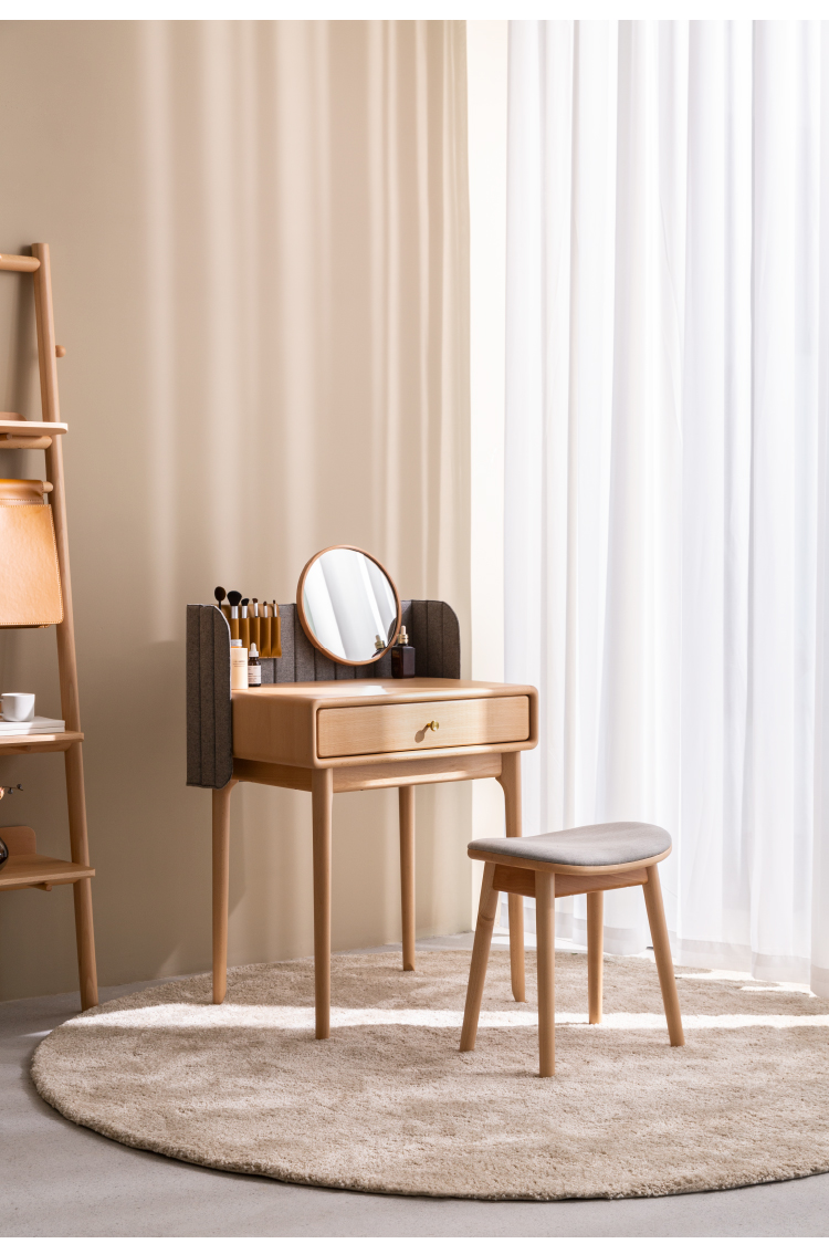 致家家居/青杏梳妆台/现代北欧风梳妆台卧室 进口全实木小型卧室简约