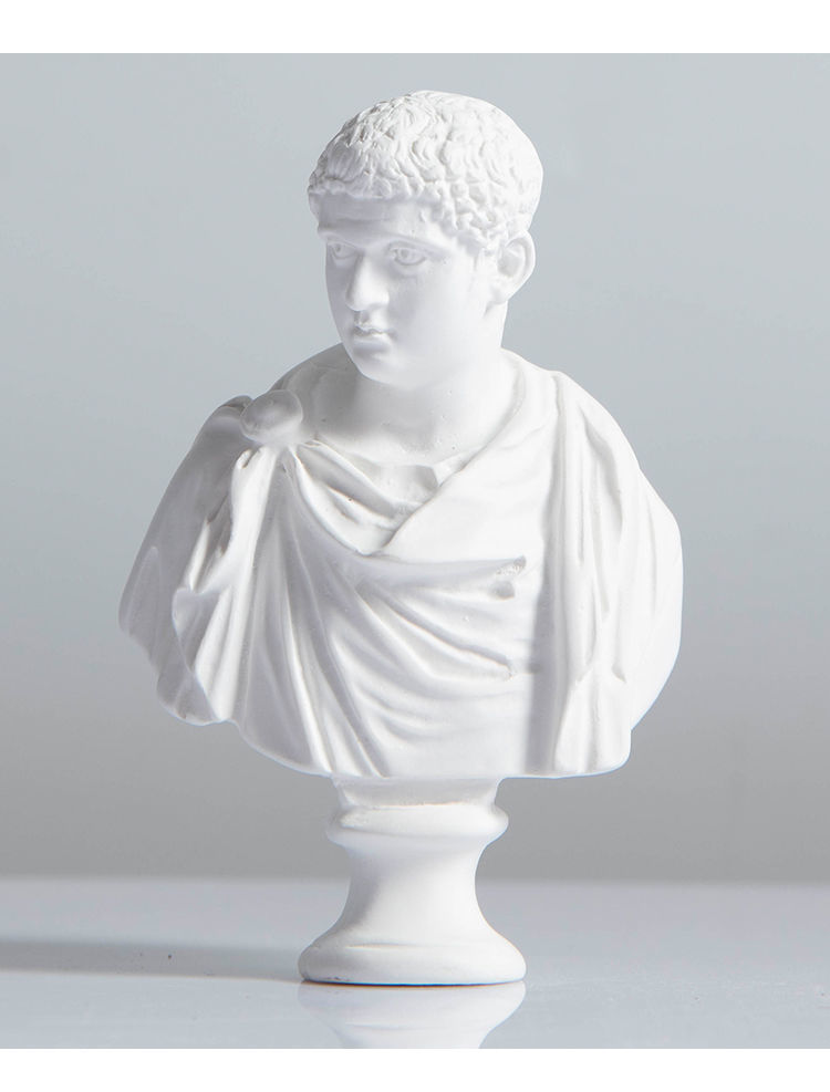 古达创意迷你智慧石膏像小摆件卧室床头书房桌面装饰ins风格小摆设小