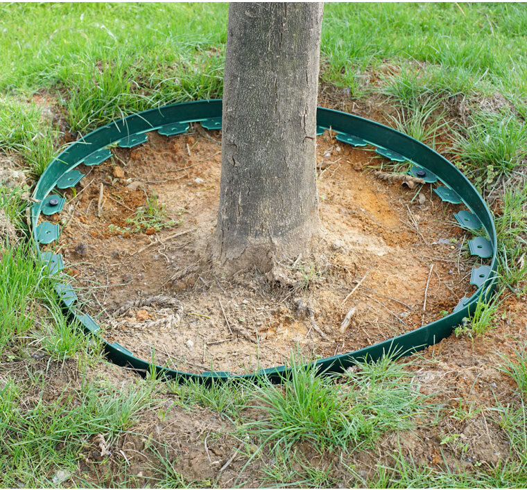 园林绿化l形草石隔离带 塑料l形挡土板 新料加厚草石分隔带隔草板