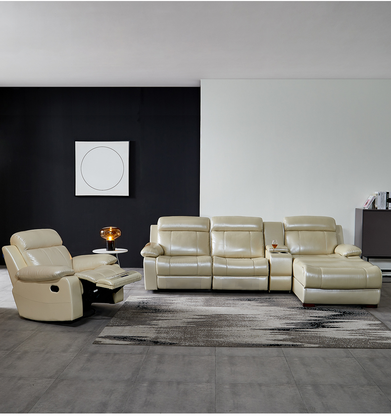 非众潘神多功能电动头层牛皮真皮沙发头等太空 客厅沙发组合套装家具