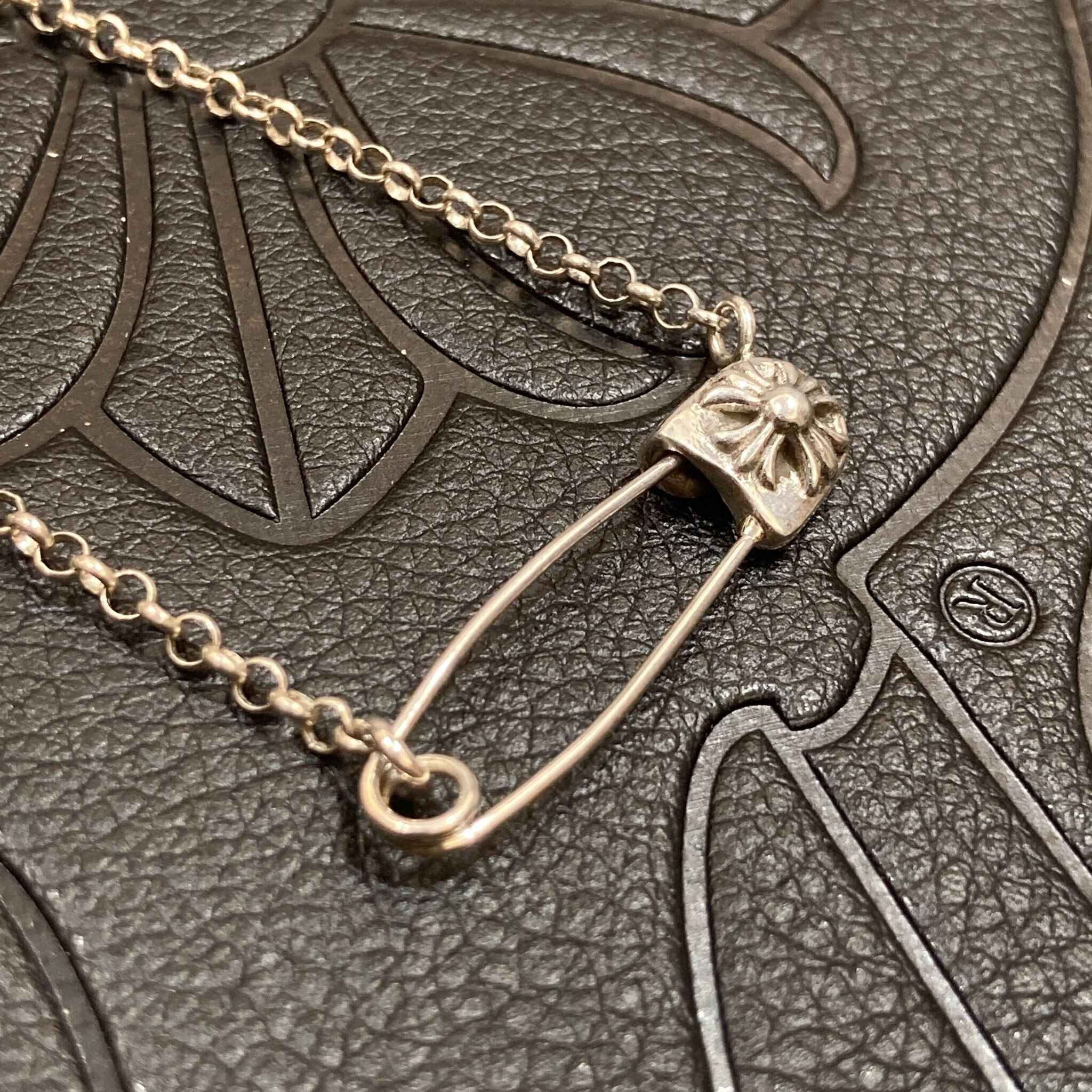 别针回形针锁骨链ch胸针lisa同款925z银项链男女个性潮 彩旺 45cm