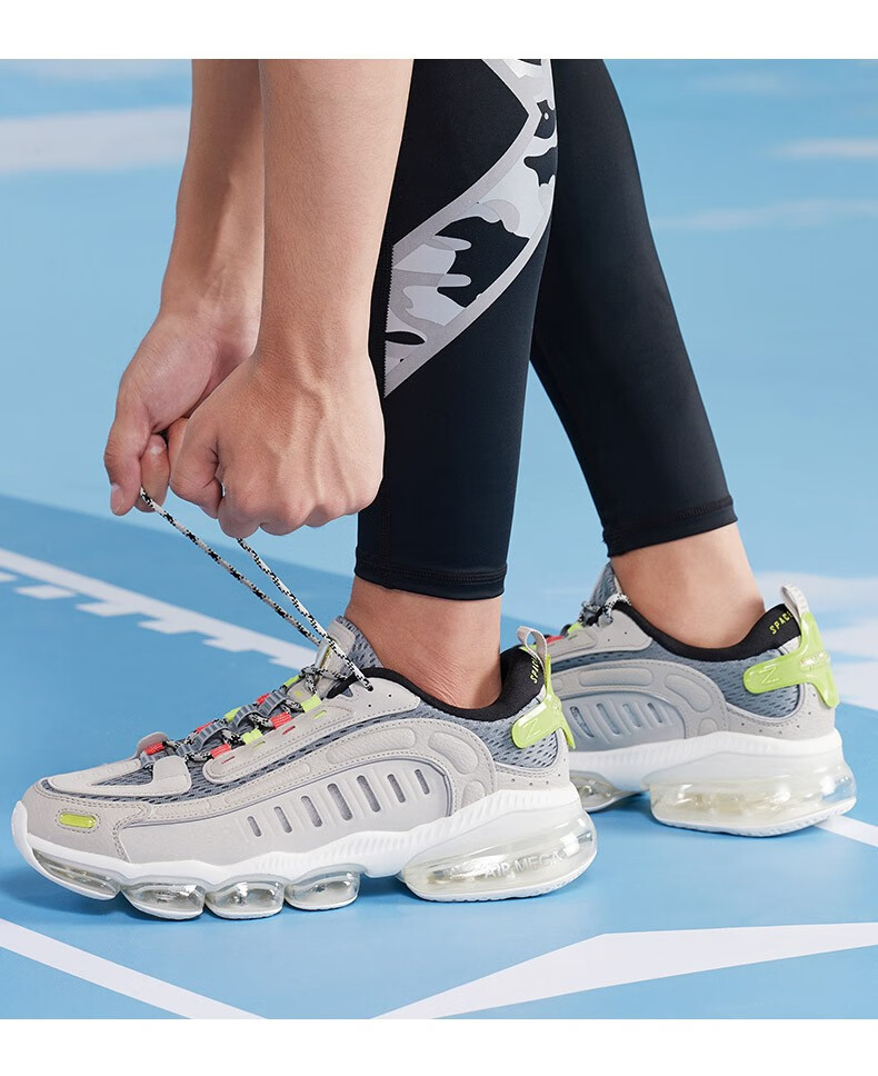 airmega20特步男鞋运动鞋男跑步鞋全掌气垫鞋网面透气减震运动鞋子男