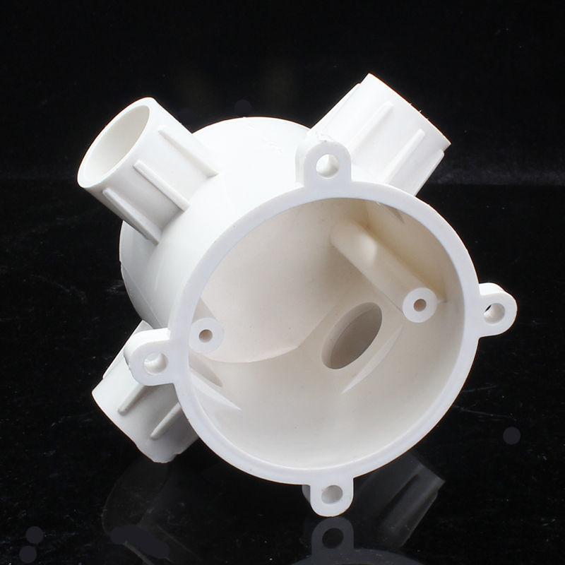 6公分 预埋线盒pvc 预埋灯头盒86型高深司令盒圆形底盒暗装分线盒 6