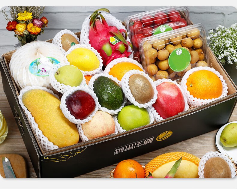 水果礼盒新鲜混搭高端年货8斤水果礼盒装新鲜混搭礼品高端节日