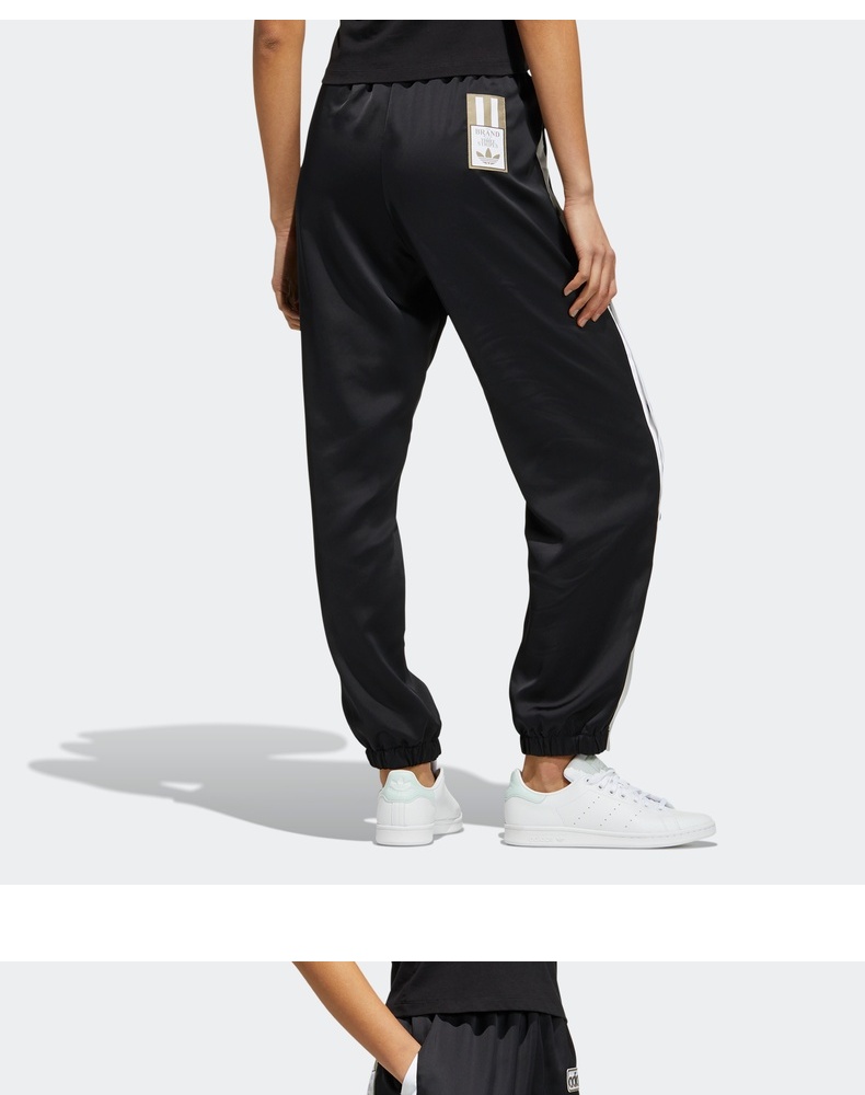 阿迪达斯三叶草长裤女裤2021冬季新款运动裤侧开排扣休闲裤hc6570hc65