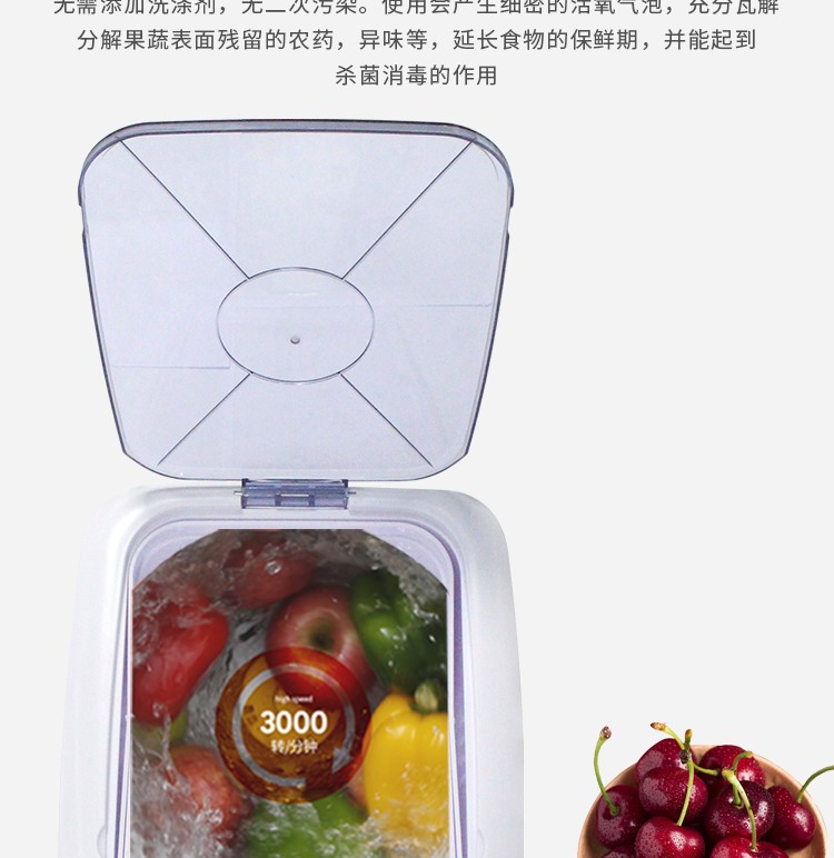 GKN格卡诺洗菜机智能食材净化机器家用多功能果蔬清洗解毒机净食机