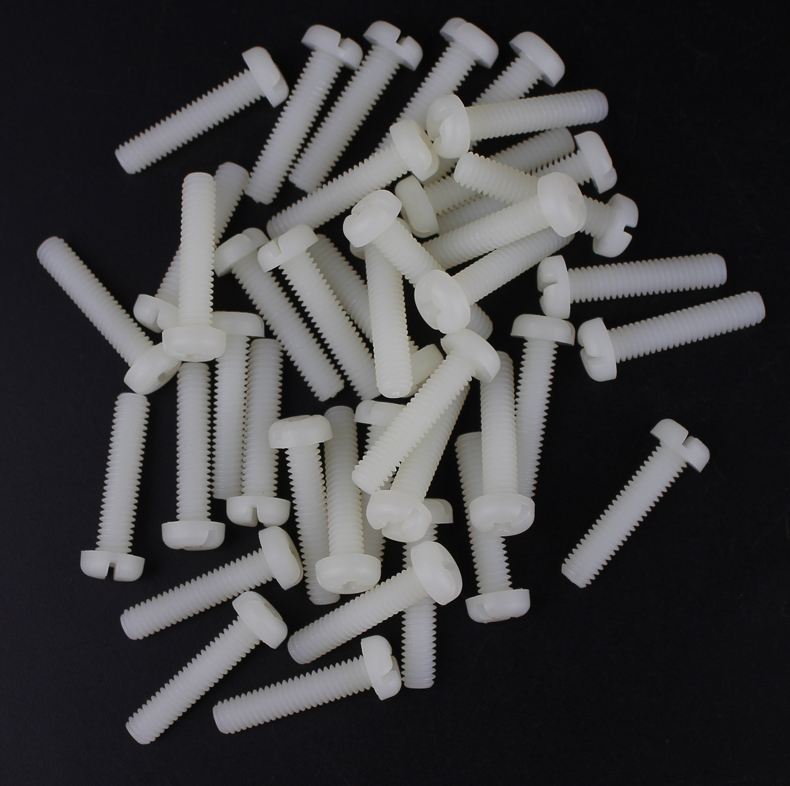 尼龙十字一字螺丝 塑料螺丝钉十字一字机丝螺栓m3/m4 其它规格请咨询