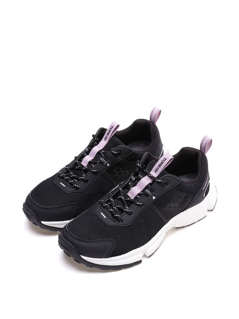 探路者徒步鞋2021春夏新款户外女式轻量透气耐磨徒步鞋本白粉紫39