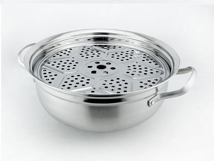 不锈钢蒸汽锅汽锅蒸汽火锅蒸煮汤锅无孔蒸锅家用桑拿锅海鲜蒸鱼锅 复