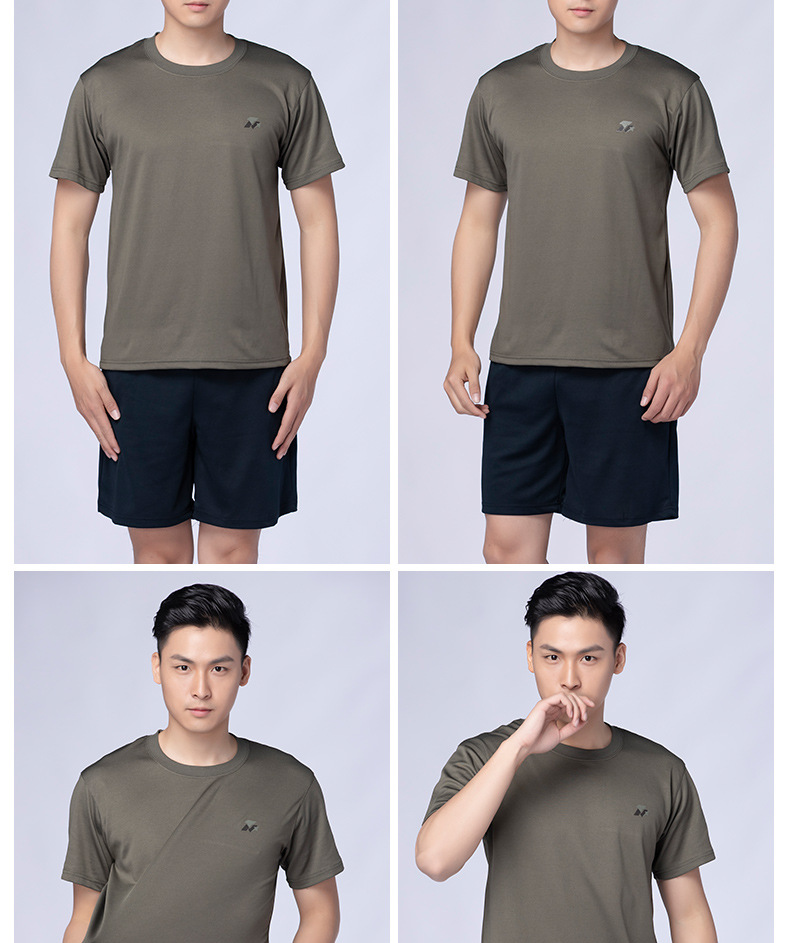 夏季体能服新式夏款套装短袖体能男女训练服速干t恤短裤两件套橄榄绿