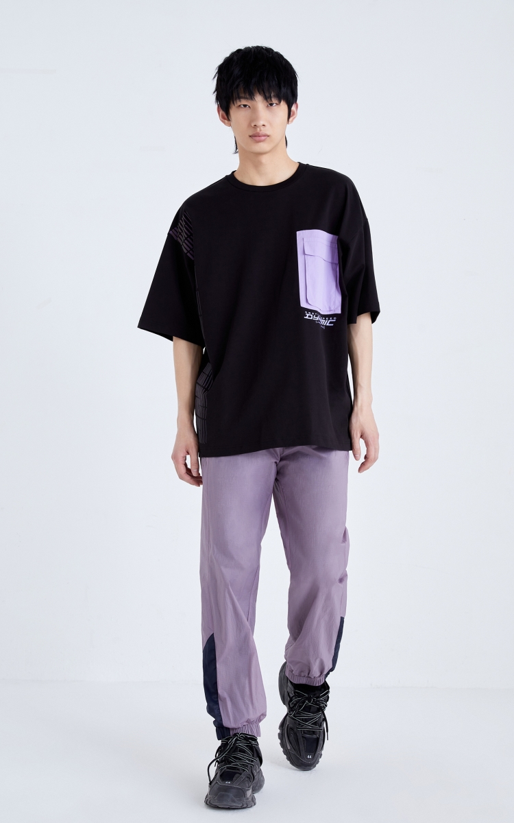 jackjones杰克琼斯oversized镭射功能性反光胶印短袖t恤221201036 c40