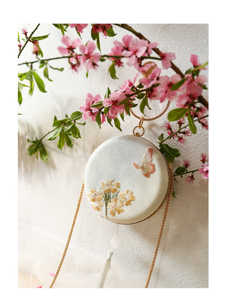 稻草人(mexican)新品刺绣古风包包中国风小圆包汉服旗袍百搭斜挎单肩