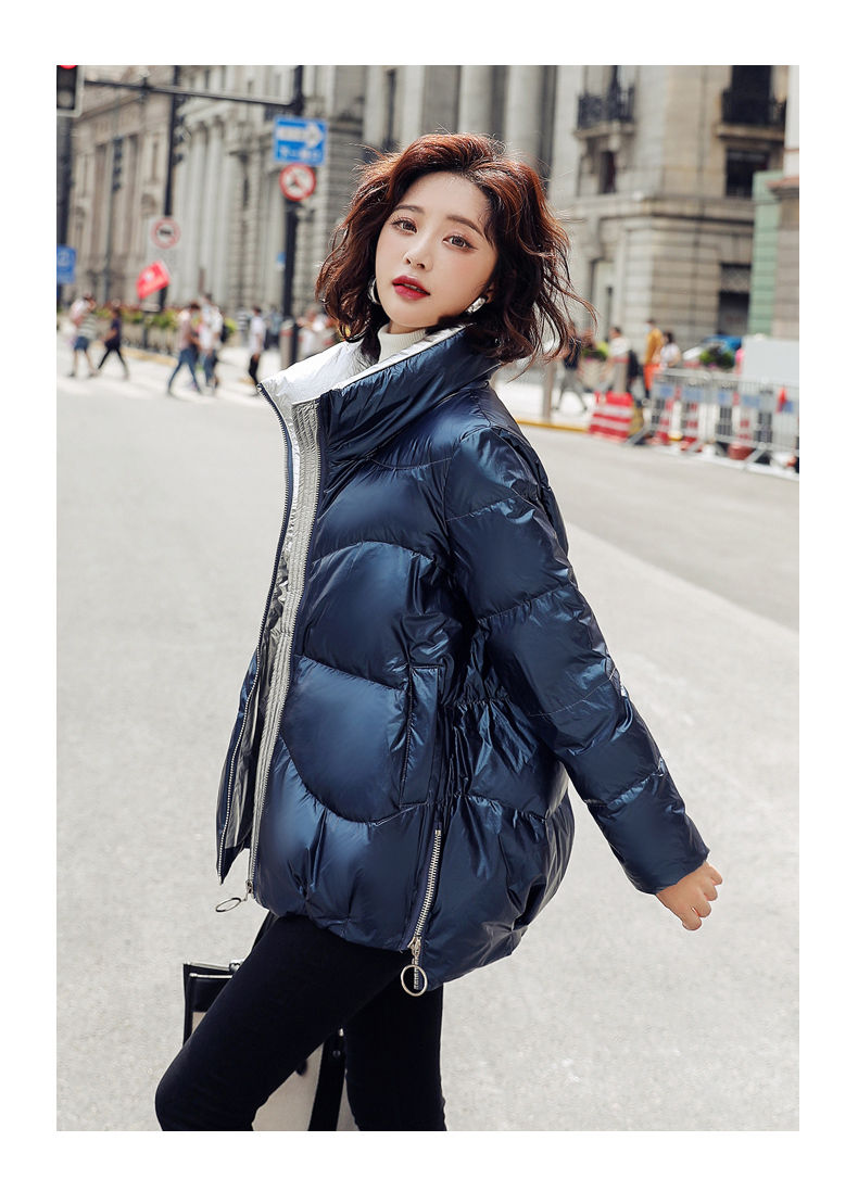 抒函 羽绒服女短款冬装20年新款韩版时尚加厚小个子白鸭绒亮面外套潮