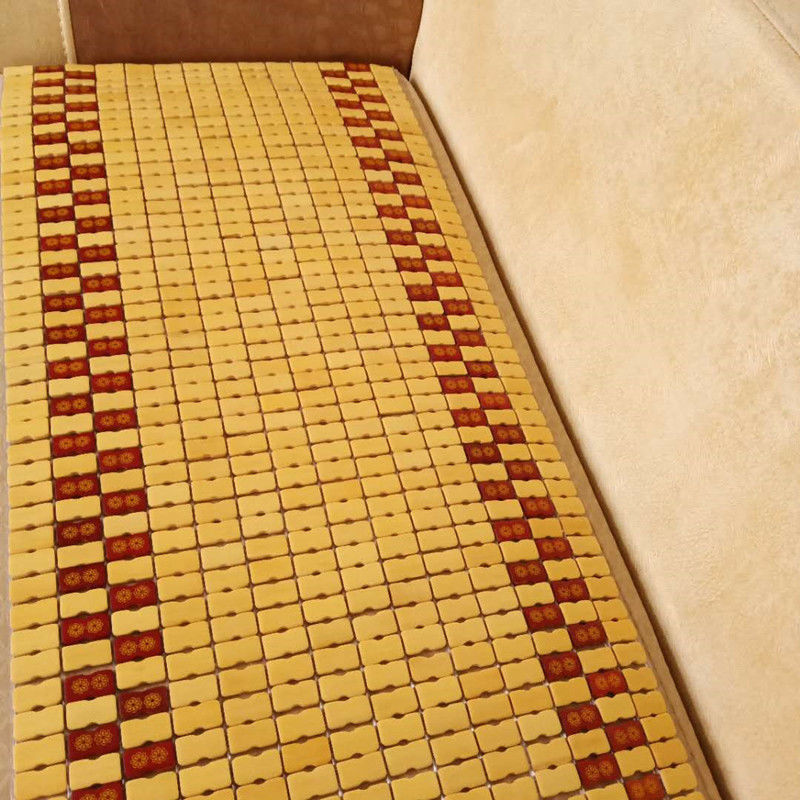 大货车卧铺凉席下铺睡觉垫子夏季竹块座垫汽车后排车垫麻将席 米黄色