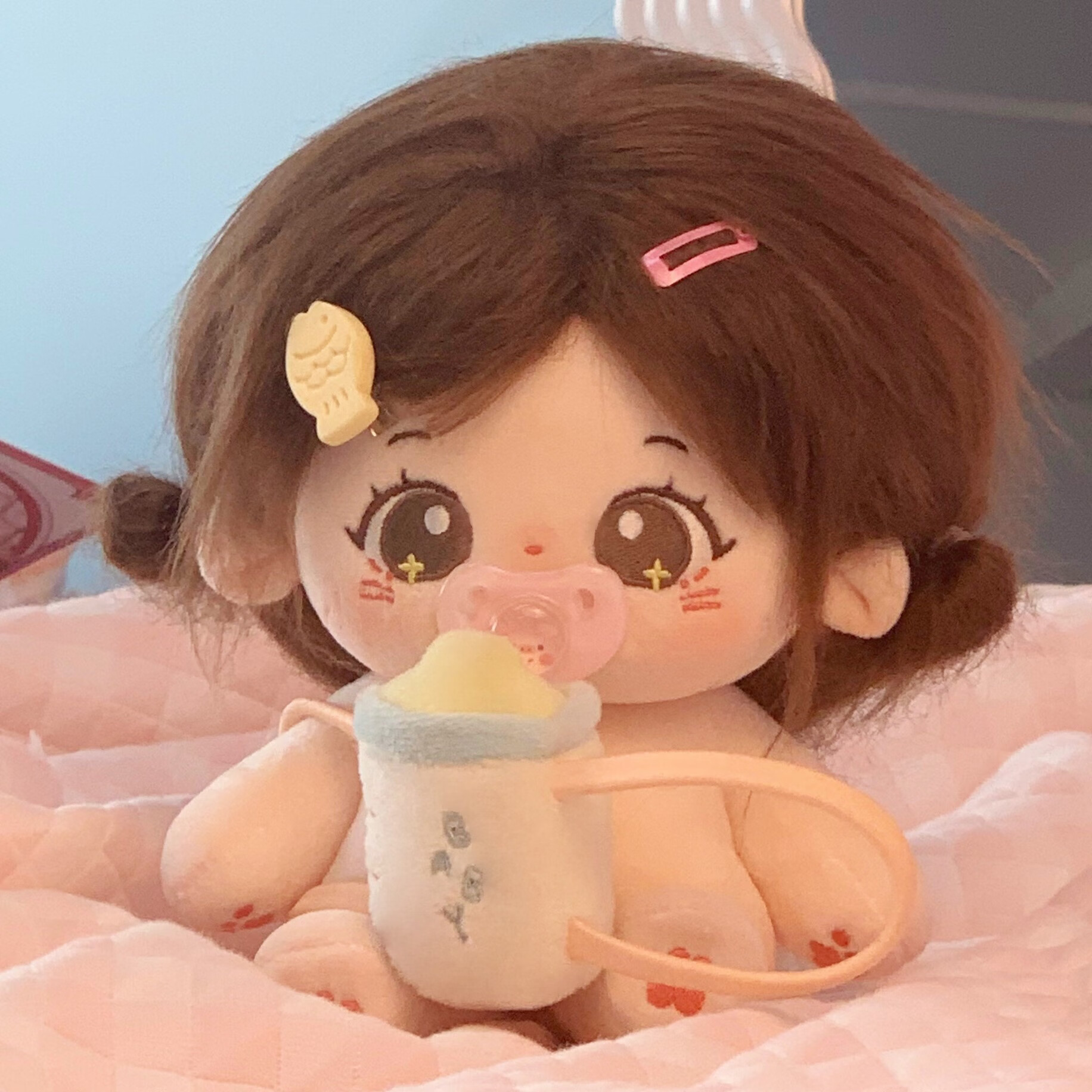 棉花娃娃棉花星球 mia棉花娃娃无属性女孩裸娃炸毛高温丝玩偶玩具公仔