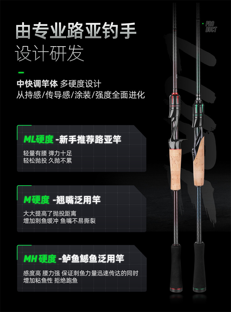 汉鼎新款幻翎路亚竿麦尚mss新款路亚竿远投泛用鲈鱼单杆渔具路亚套装