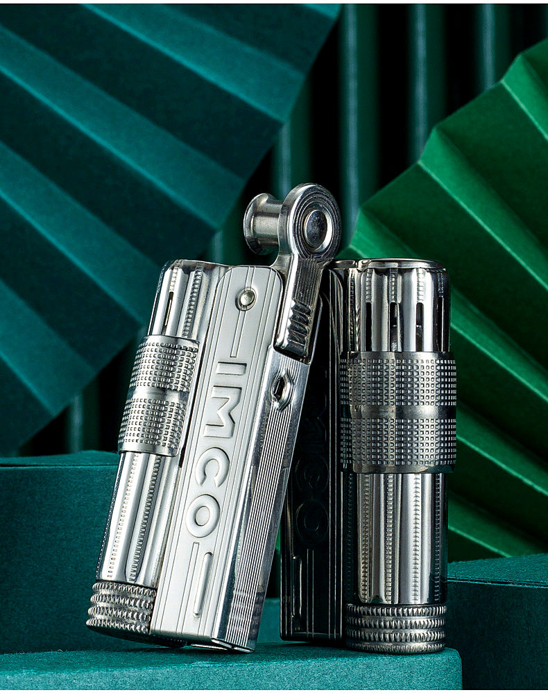 imco爱酷煤油打火机全球版大标老式防风复古怀旧创意弹药仓火机全套