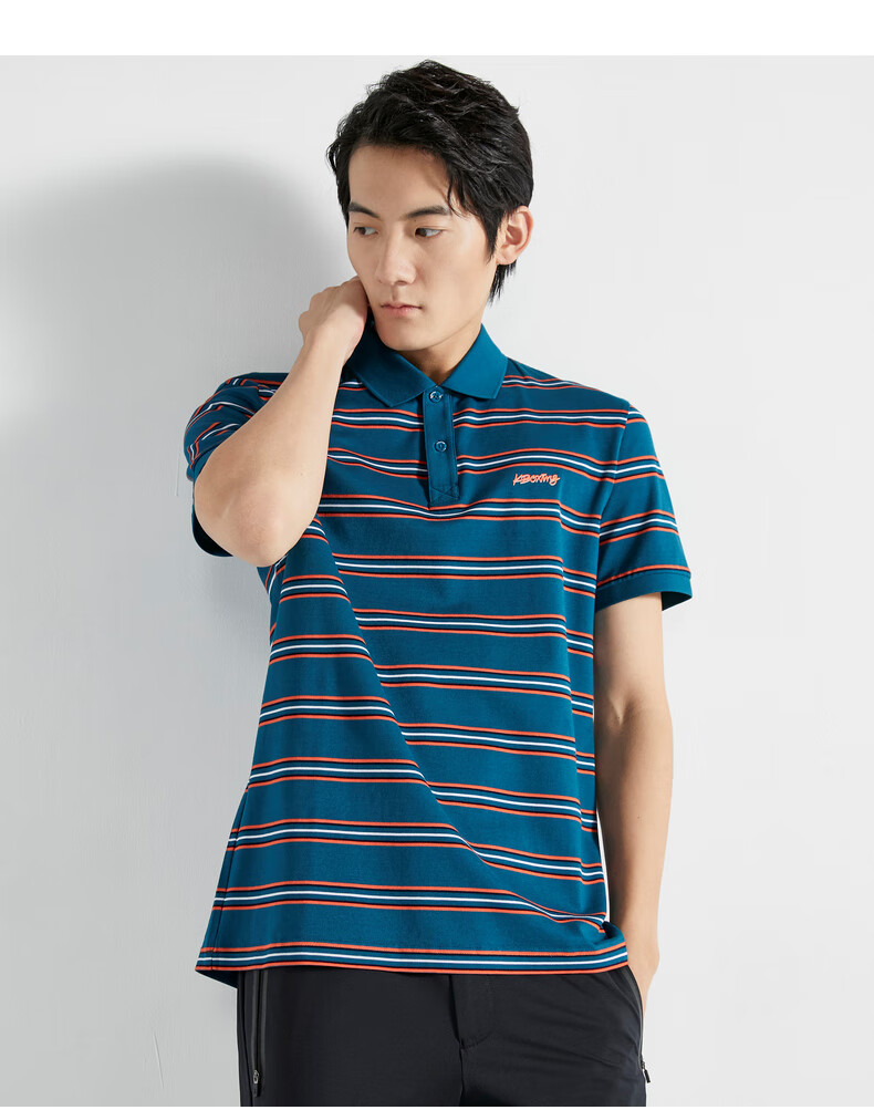 【a】【专柜同款】劲霸短袖2021春夏新品丝光棉polo领t恤衫vtbg2779