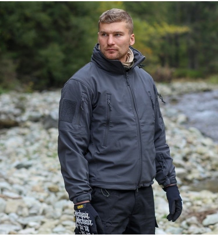 helikon赫利肯火枪手战术外套户外软壳加厚冲锋衣男刚灰色xl