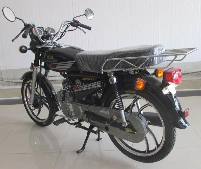 重庆嘉陵70cc摩托车jh70-e节油王复古大油箱国四电喷可上牌 军绿钢丝