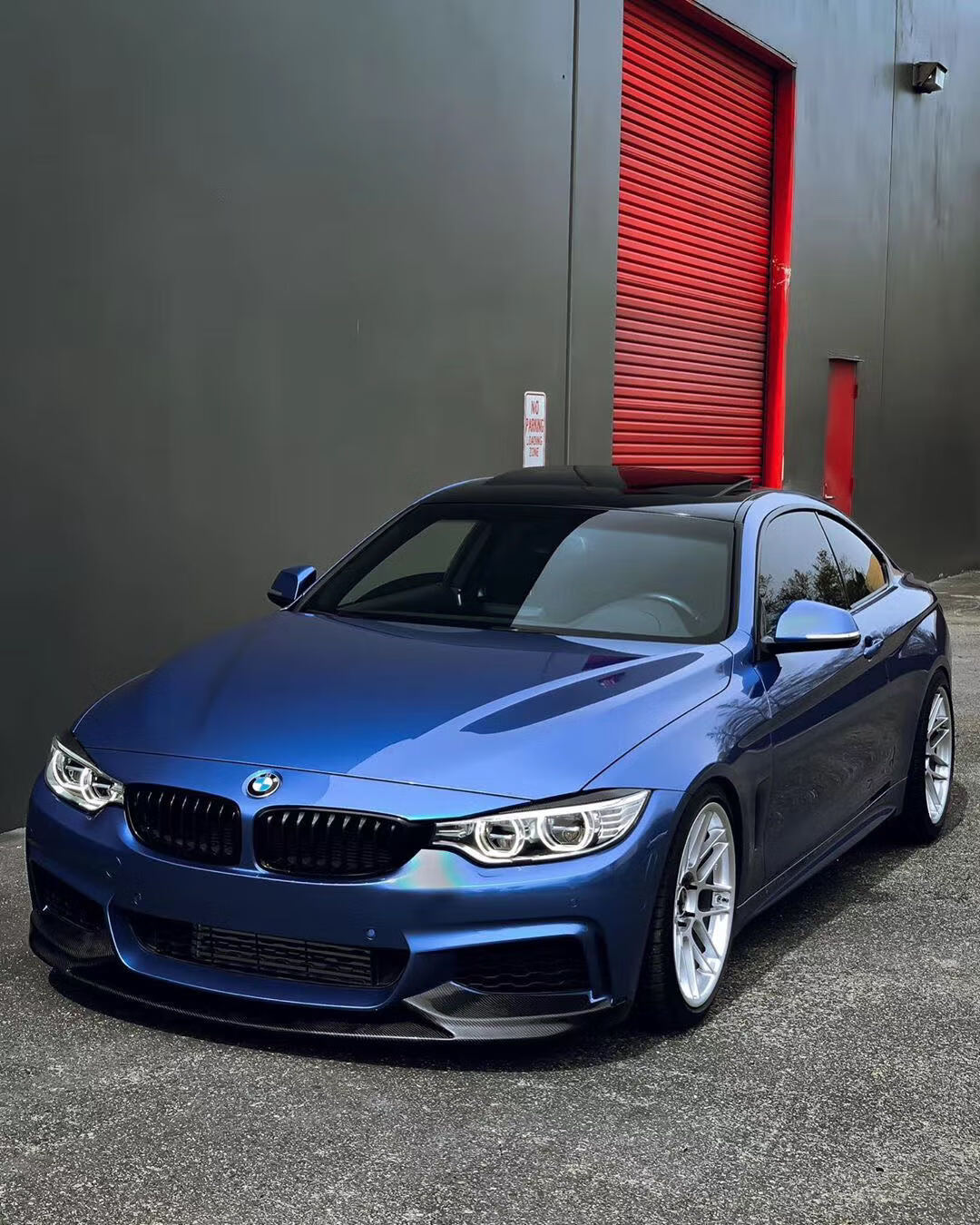 适用于宝马4系f32f33f36改装碳纤维mp/fd前唇侧裙后唇尾翼后视镜 四出