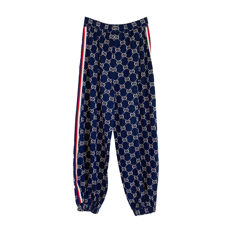 gucci 古驰 女士新款gg印花满logo束脚运动裤 印花 xl码【图片 价格