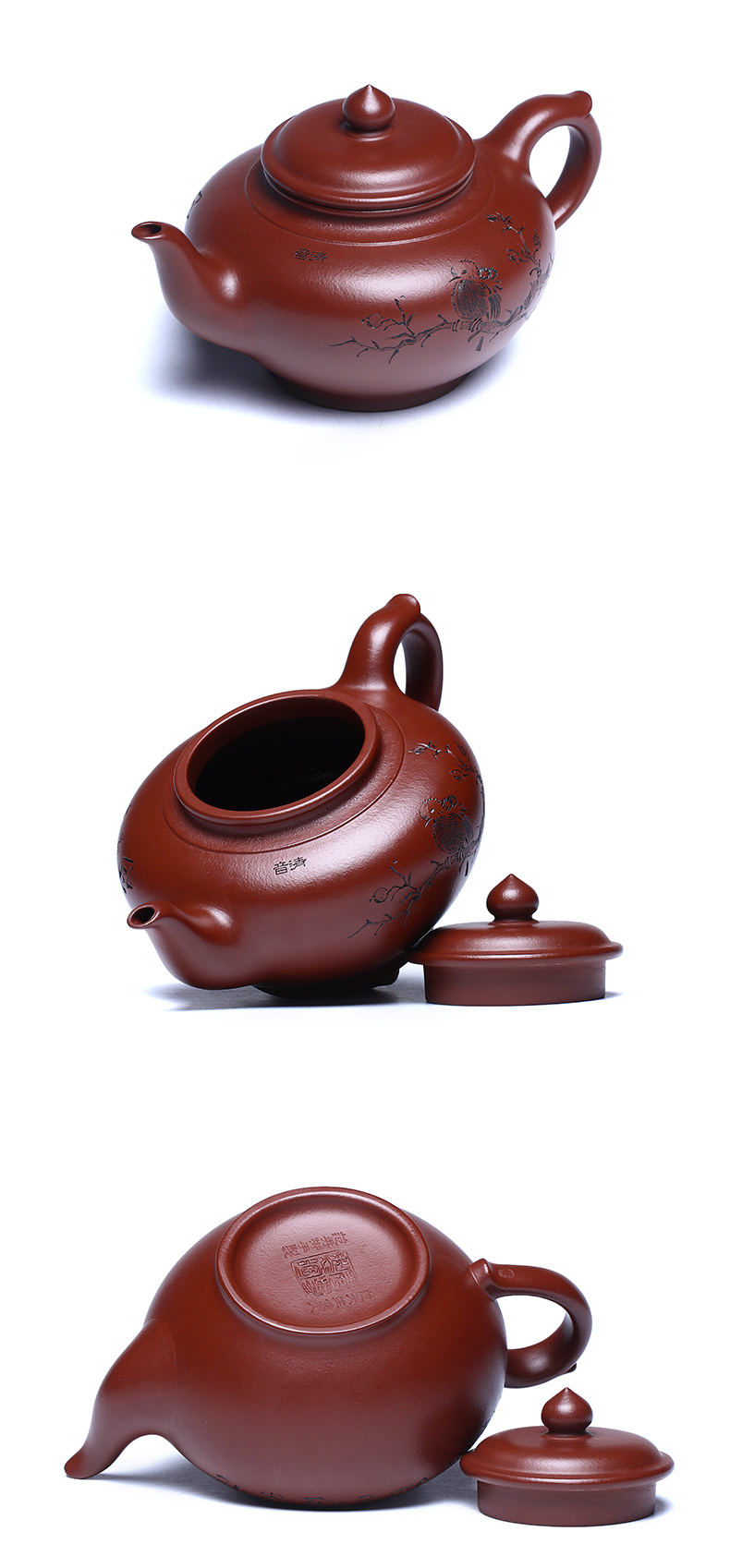 藏壶天下宜兴名家全手工紫砂壶国高工范秀芳原矿紫朱泥系列作品三足狮