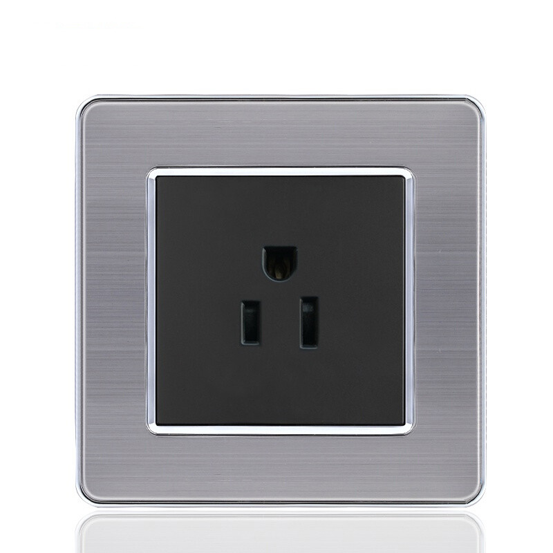 15a美式插座面板美标电源插座86型暗装日式三孔美国电源插座美规