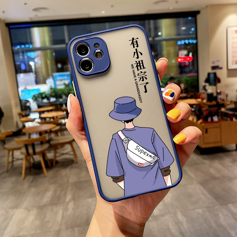 情侣手机壳定制任意机型适用vivoiqoo7苹果13 11pro透明opporeno6