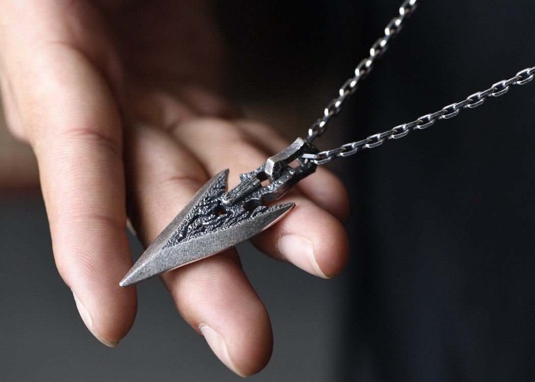 老凤凰同款银飞镖暗器吊坠s990银随身挂件复古古代飞箭头男款手工挂件