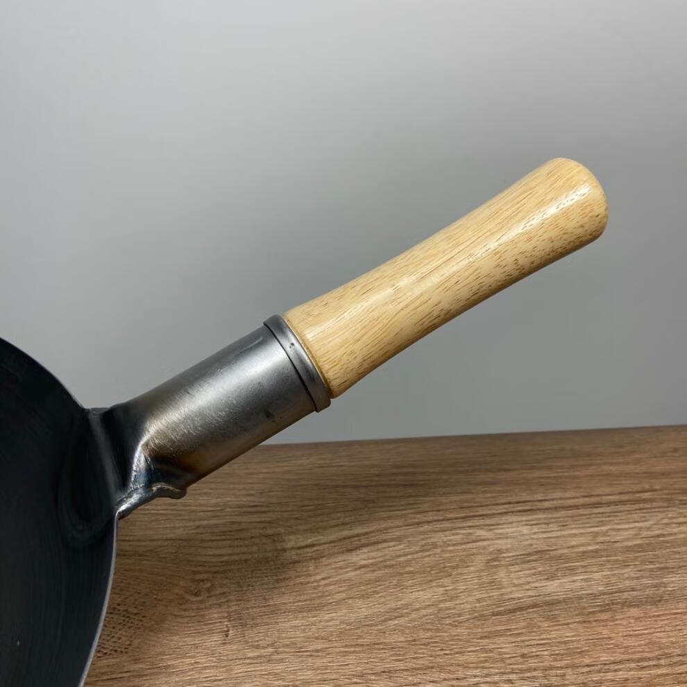 卡苏(kasu) 铸铁炒菜大勺用炒菜铁锅纯手工不生锈用老式铸铁炒饭煤气