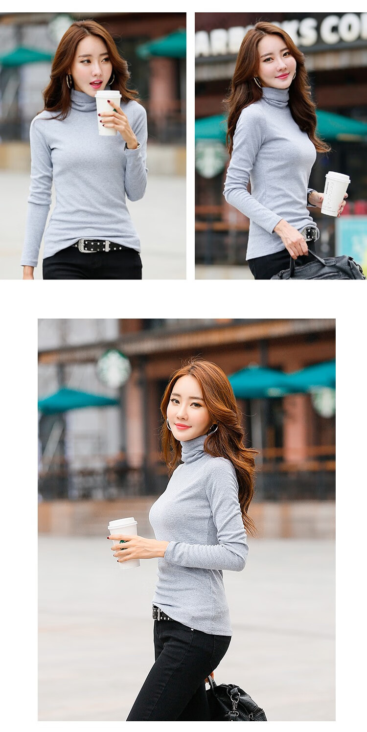 品牌高档女装大牌进口品质秋冬高领打底衫女洋气2021新款女士德绒秋衣