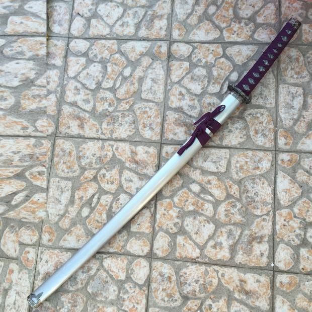 木制居合刀拔刀剑木刀实木刃带刀鞘太刀居合训练斩刀 红色100厘米竹刀