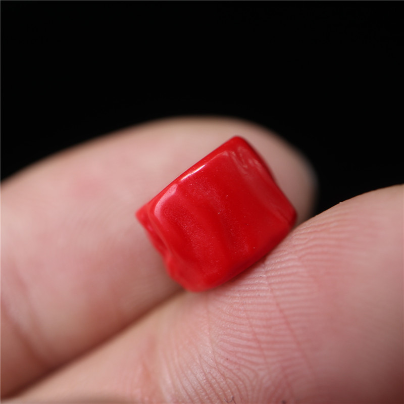 手工雕刻尸陀林主雪巴珠藏式工艺夏尔巴雪巴琉璃diy配珠 绿雪巴