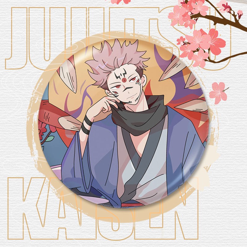 咒术回战和风徽章咒术回战动漫周边马口铁徽章和风5t5五条悟和风徽章