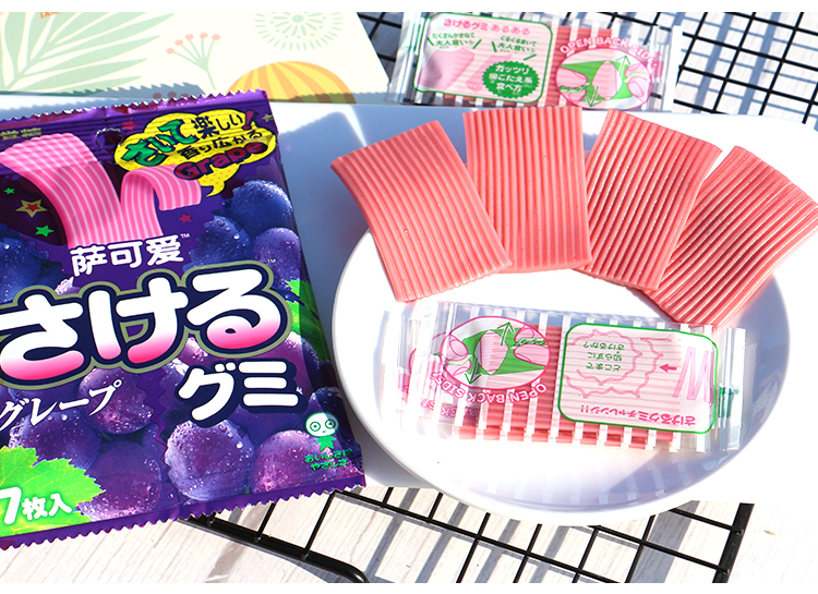 骁熊日本进口味觉糖萨可爱3袋超长软糖网红手撕果味软糖果休闲零食
