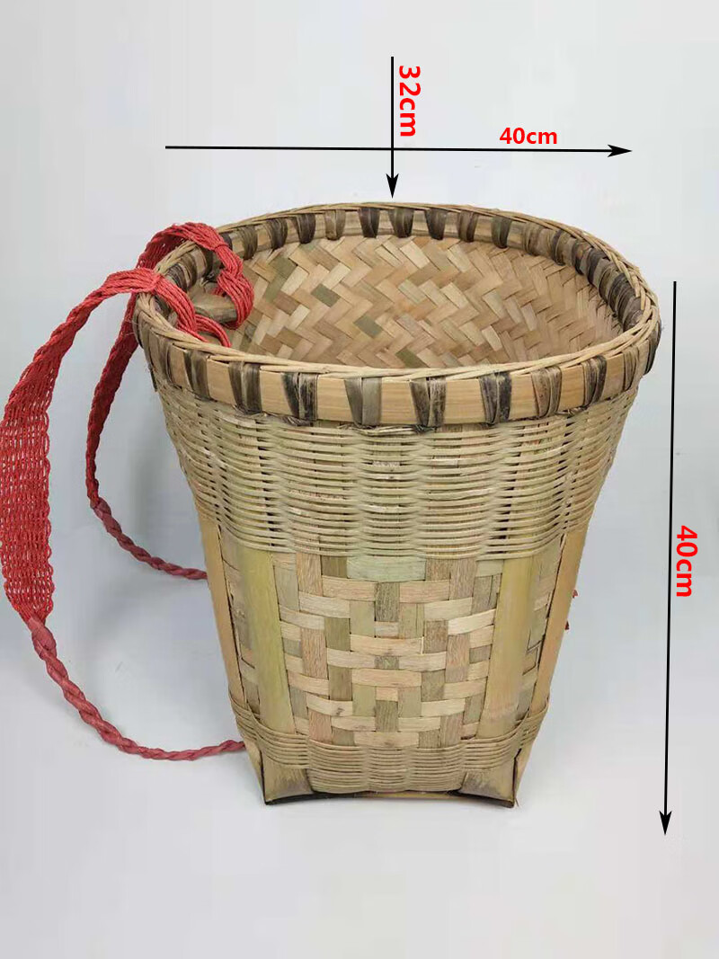 00006四川手工竹编竹背篓竹背篼背兜篓子背筐蔑丝背篼夹背儿小背篓